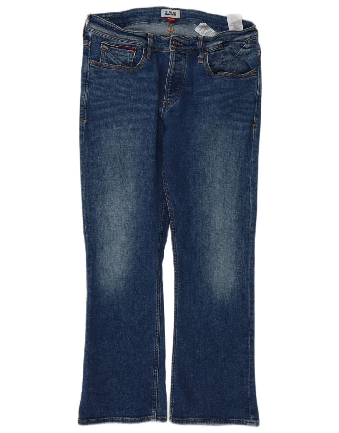 TOMMY HILFIGER Vaqueros Bootcut para hombre W34 L28 Algodón azul