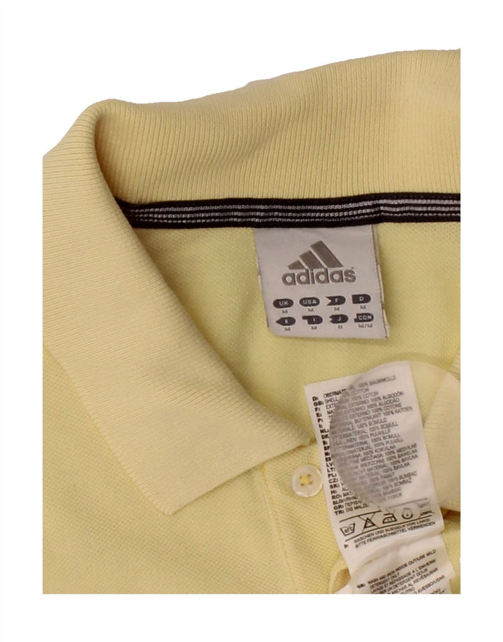 ADIDAS Mens Polo Shirt Medium Yellow Cotton Vintage Adidas and Second-Hand Adidas from Messina Hembry 