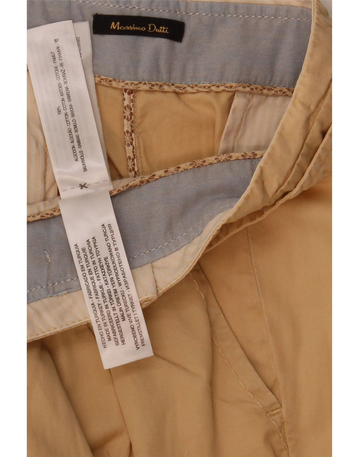 Massimo Dutti Pantalón Cropped Mujer EU 40 Medium W30 L25 Beige