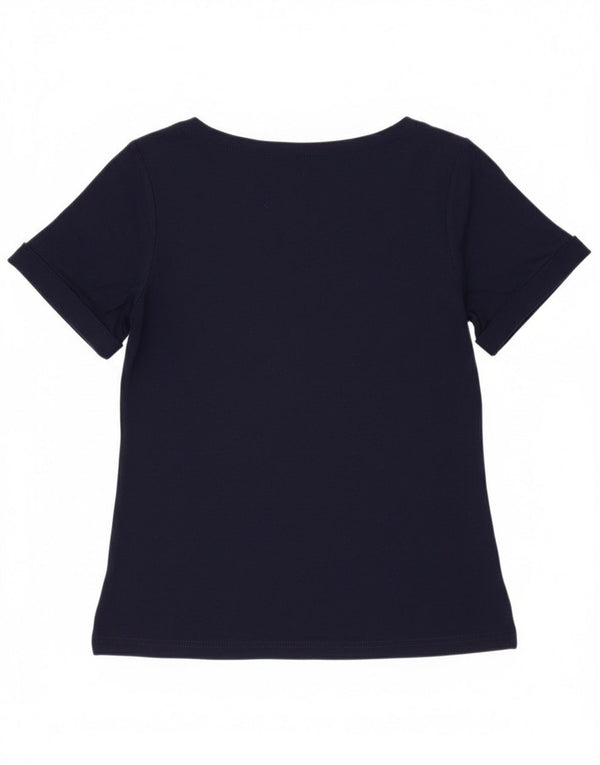 Ralph Lauren Blusa para Mujer Top UK 10 Small Azul Marino