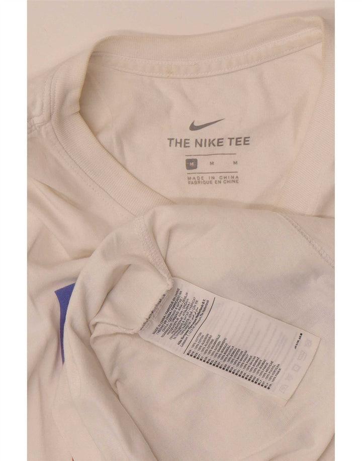 Nike Camiseta gráfica para hombre Top mediano de algodón blanco