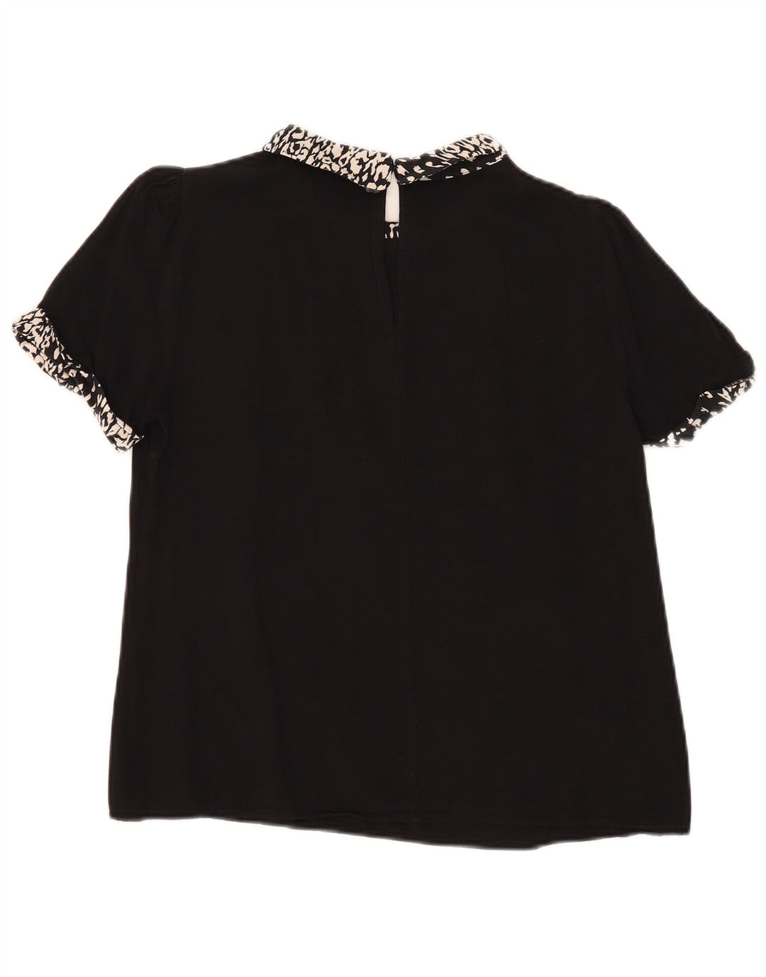 Blusa Oasis para mujer Top UK 40 Medium Black Animal Print