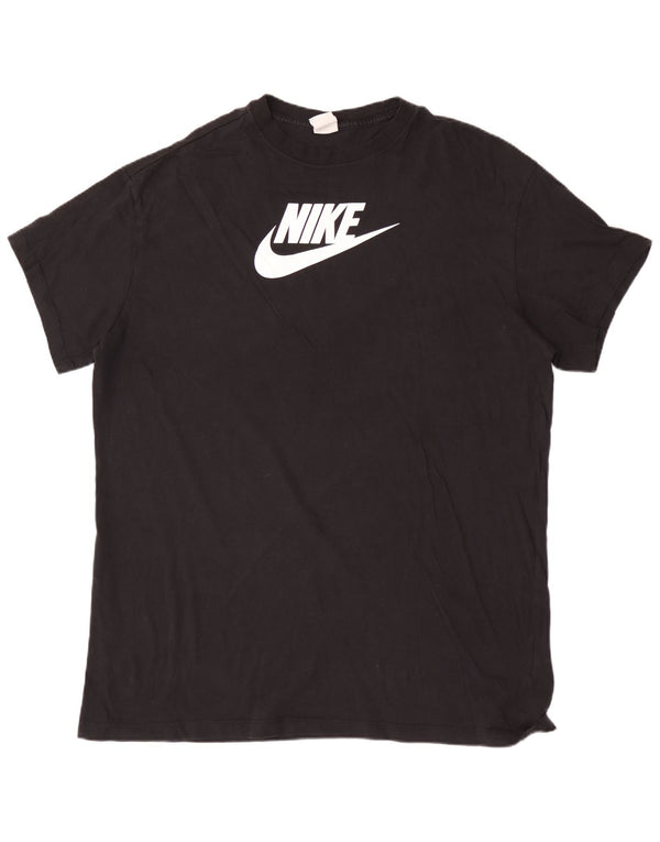 Nike Camiseta holgada para hombre con gráfico, talla 2XL, algodón negro