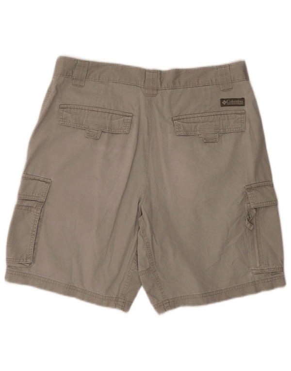 Columbia Shorts Cargo Hombre W30 Algodón Gris Medio