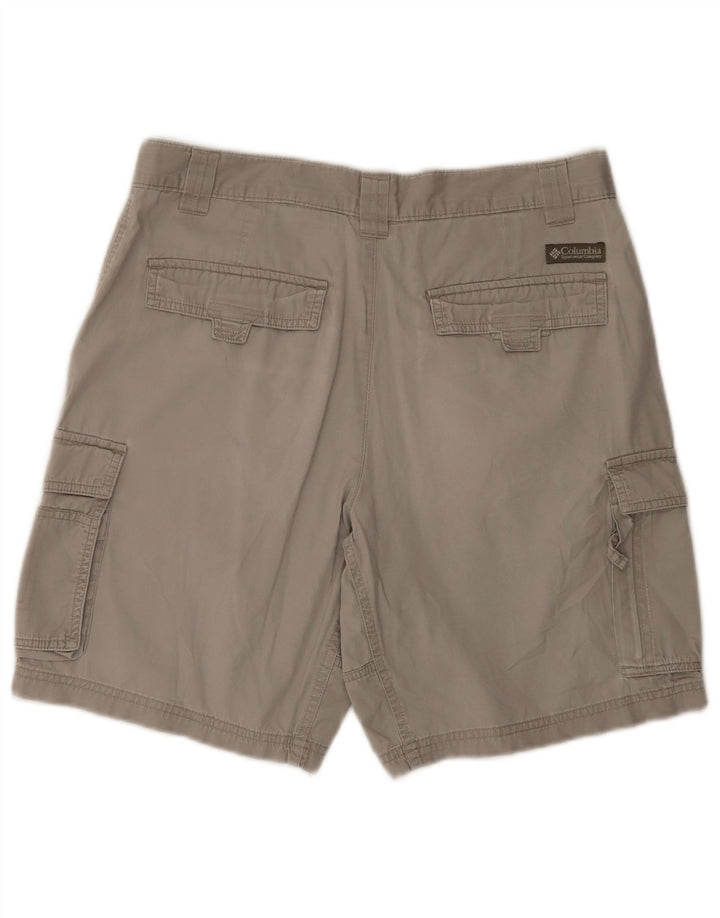 Columbia Shorts Cargo Hombre W30 Algodón Gris Medio