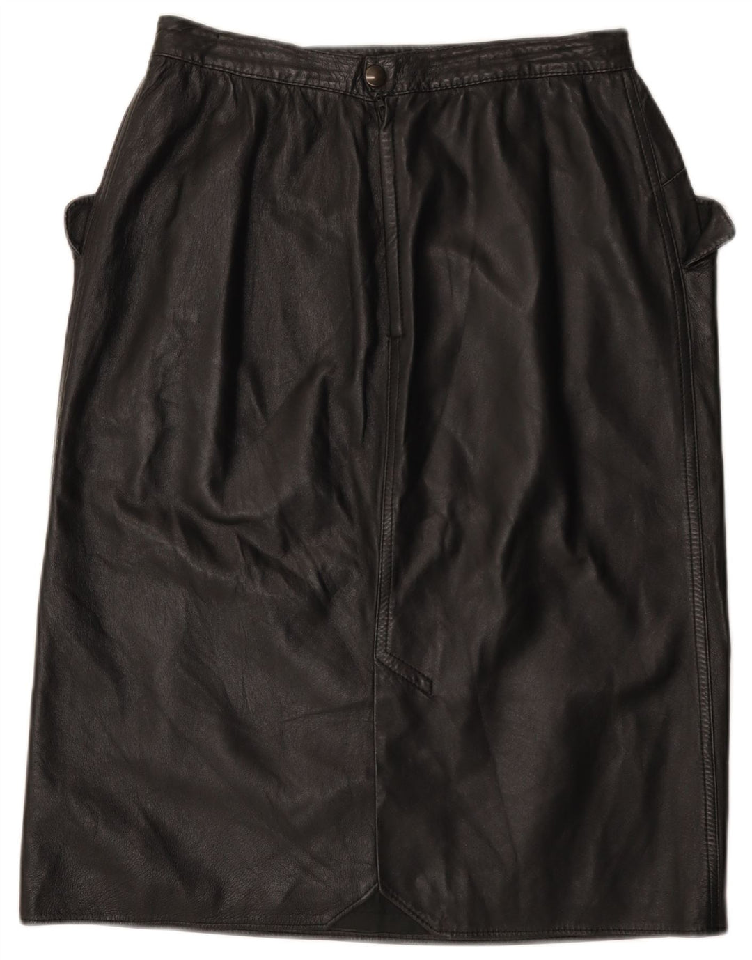 Falda de cuero vintage para mujer W30 Medio Negro