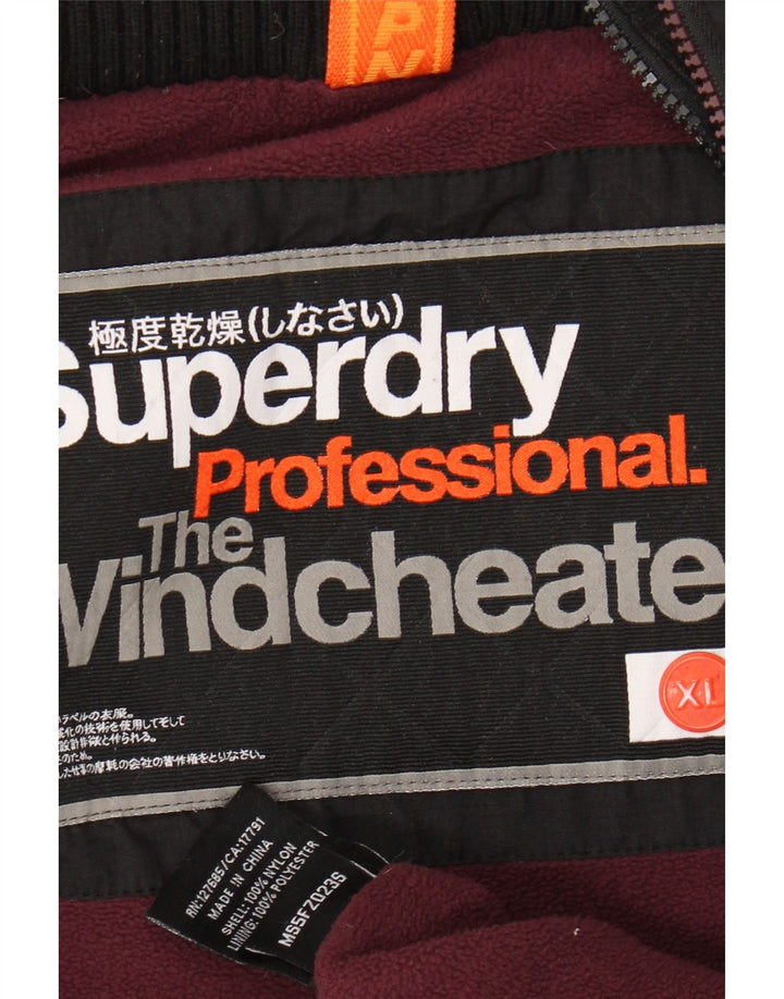 Superdry Chaqueta Cortavientos The Windcheater para Hombre UK 42 XL Nylon Negro