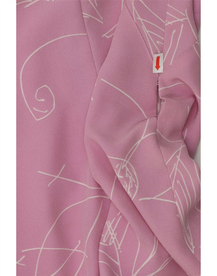 JACQUES VERT Womens Abstract Pattern Maxi Dress UK 12 Medium Pink Vintage Jacques Vert and Second-Hand Jacques Vert from Messina Hembry 