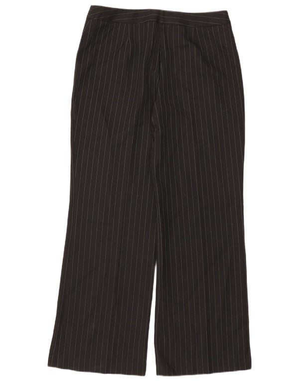 Marks & Spencer Pantalones Casuales para Mujer UK 12 Medium W30 L30 Black Pinstripe