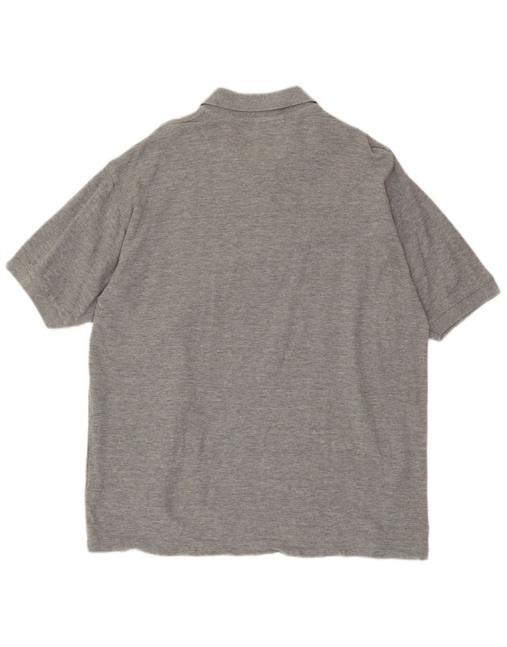 ASICS Polo para hombre de algodón moteado gris grande