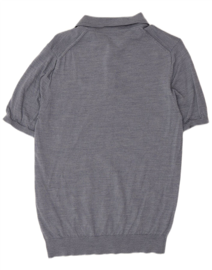Polo Reiss Hombre Lana Azul Medio