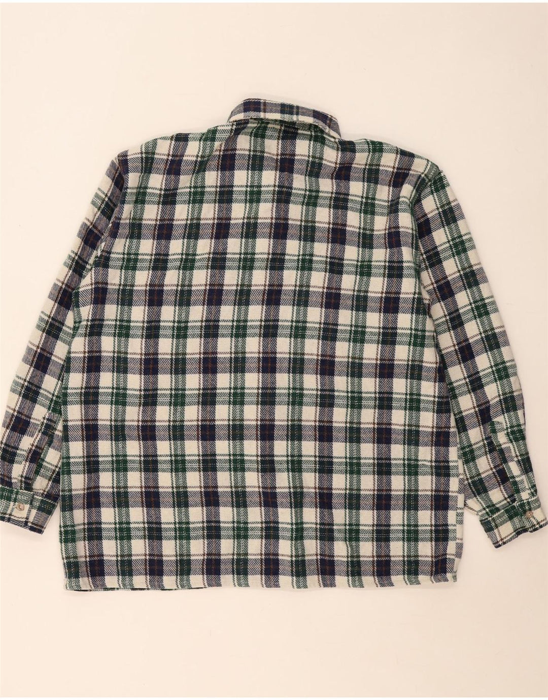 Camisa de franela vintage para hombre XL Cuadro multicolor