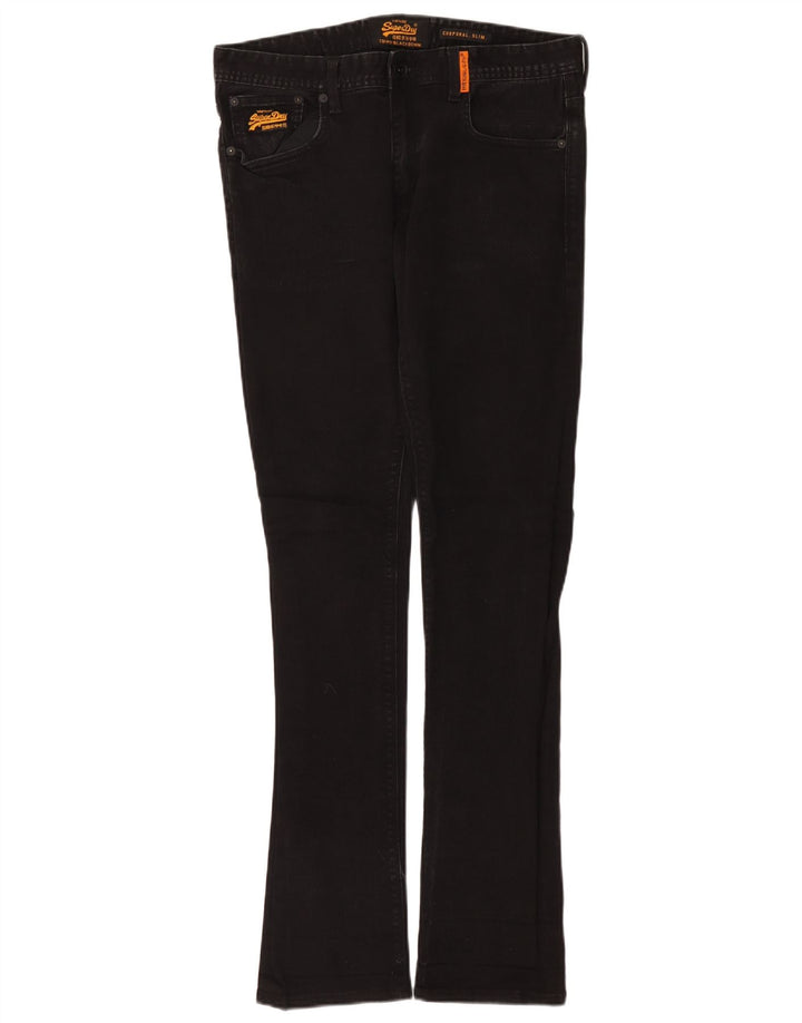 Superdry Vaqueros ajustados para hombre W34 L34 Algodón negro