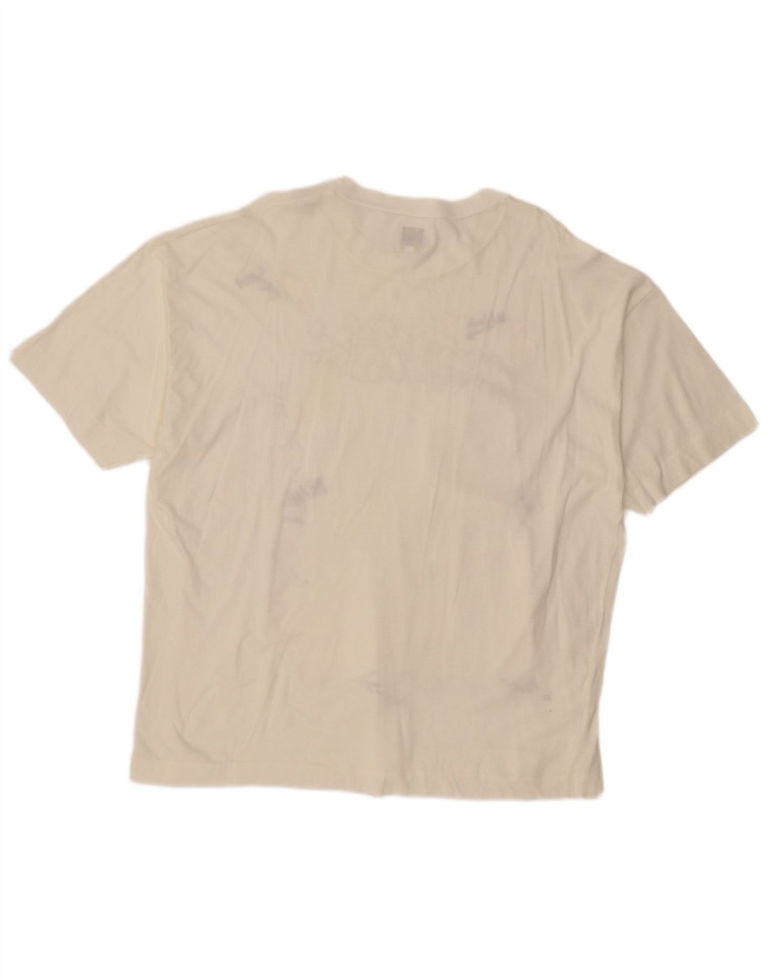 BENETTON Camiseta gráfica para hombre Top XL Off White