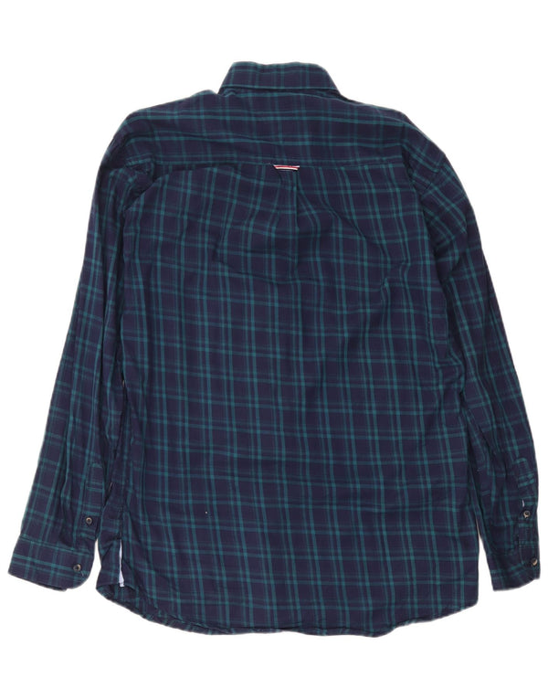 Tommy Hilfiger Camisa Custom Fit para Hombre XL Azul Marino Cuadros
