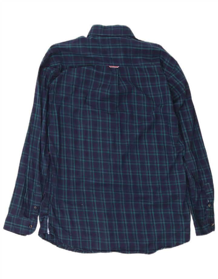 Tommy Hilfiger Camisa Custom Fit para Hombre XL Azul Marino Cuadros