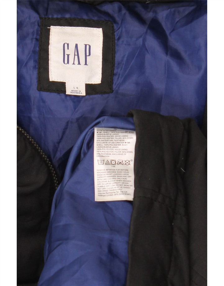 Gap Chaqueta acolchada con capucha para hombre UK 40 Large Poliéster negro