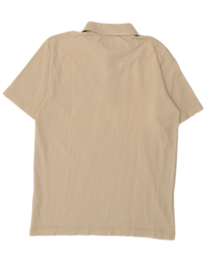 Marlboro Classics Polo para hombre de algodón blanco roto mediano