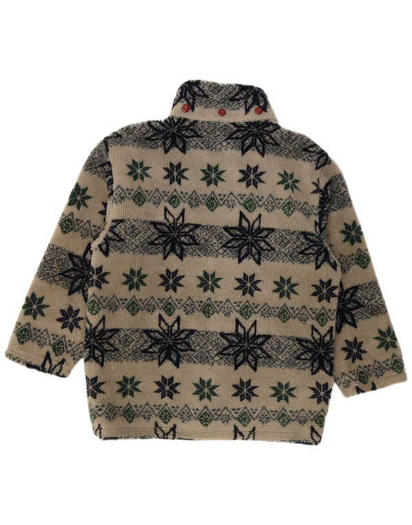 Astrolabio Chaqueta cortavientos de forro polar para hombre UK 38 Medium Beige Geométrico