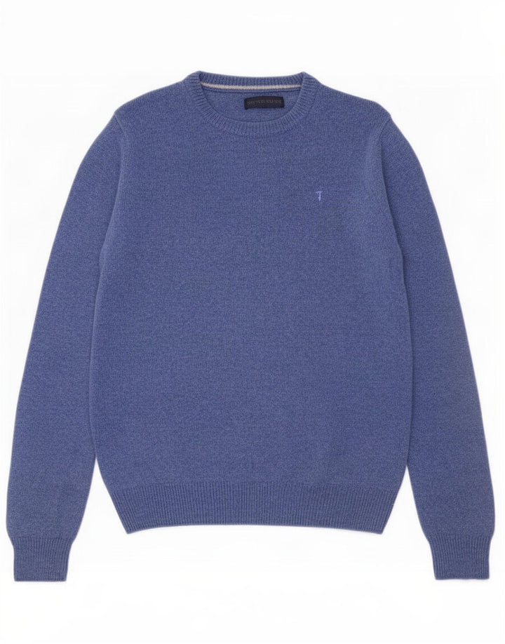 Trussardi Jersey De Cuello Redondo De Lana Azul Medio