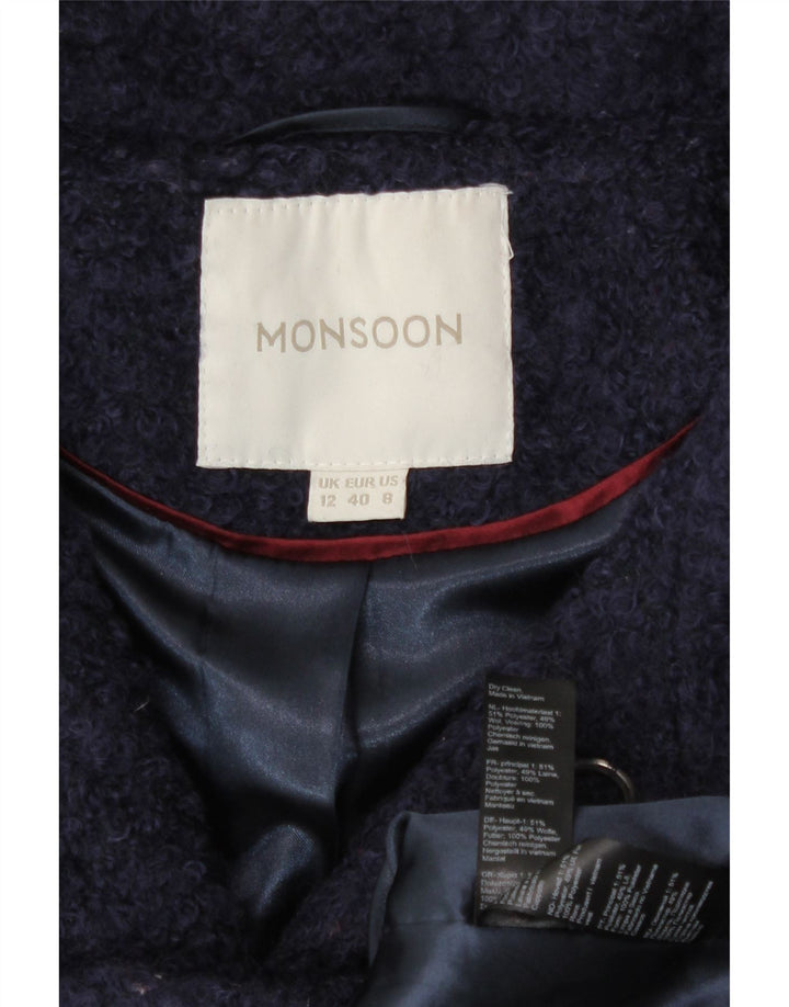 Monsoon Abrigo para mujer UK 40 Medio Azul marino Poliéster