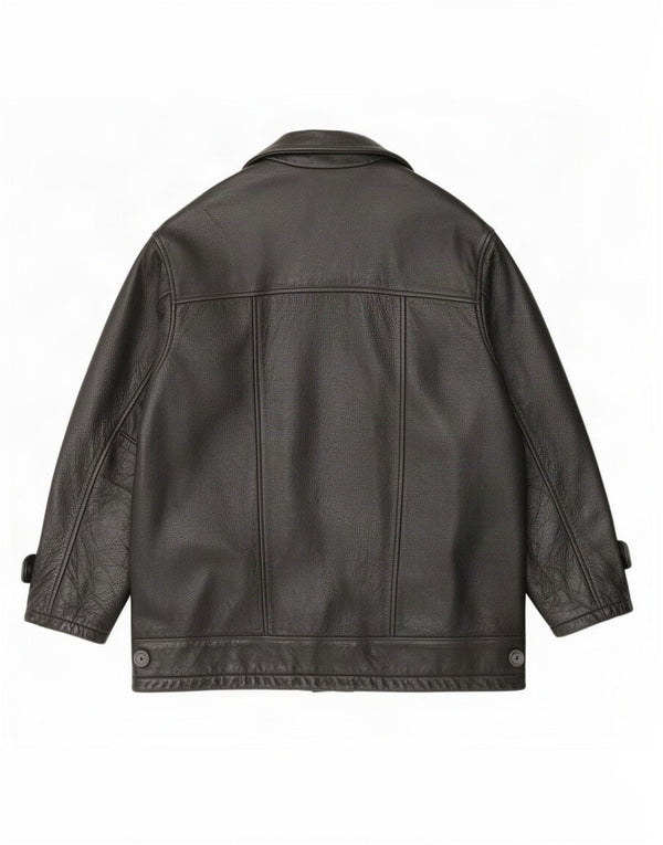 Angelo Litrico Chaqueta de cuero para hombre XL Negro Clásico