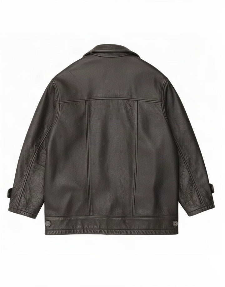 Angelo Litrico Chaqueta de cuero para hombre XL Negro Clásico