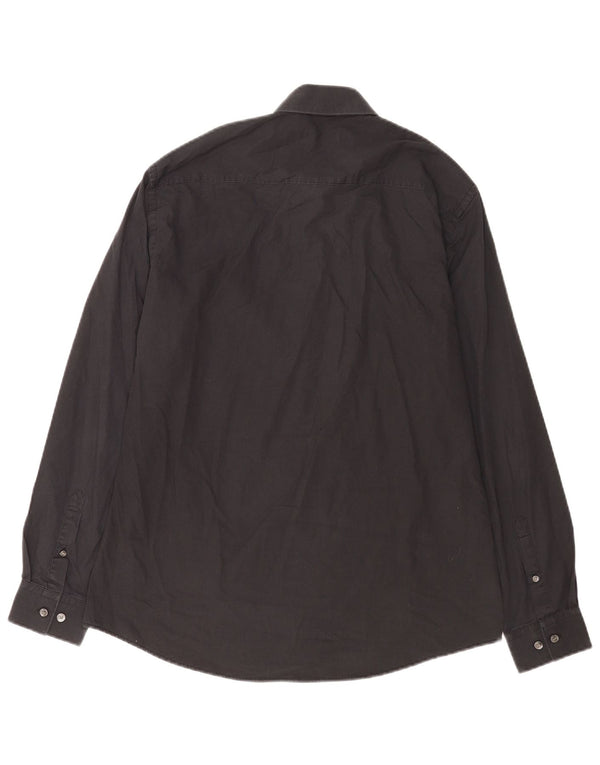 Camisa para hombre French Connection Grande de algodón negro
