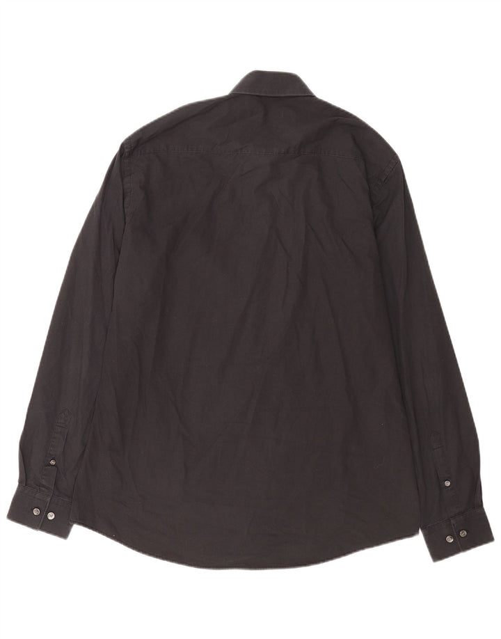 Camisa para hombre French Connection Grande de algodón negro