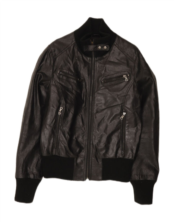 CONBIPEL Chaqueta de cuero para mujer IT 46 Cuero negro grande