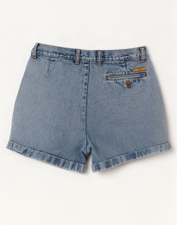 Explorer Mujer Pegged Denim Shorts W32 Grande Algodón Azul