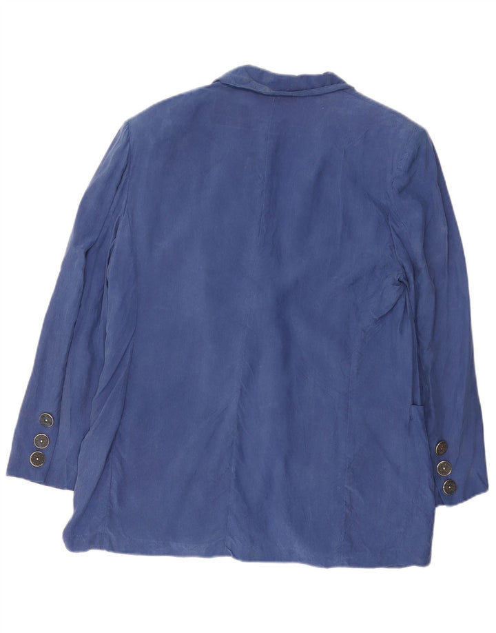 Roccobarocco Chaqueta tipo blazer de 2 botones para mujer UK 42 Azul medio