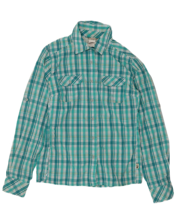 Camisa The North Face para mujer UK 10 Small Green Check Nylon