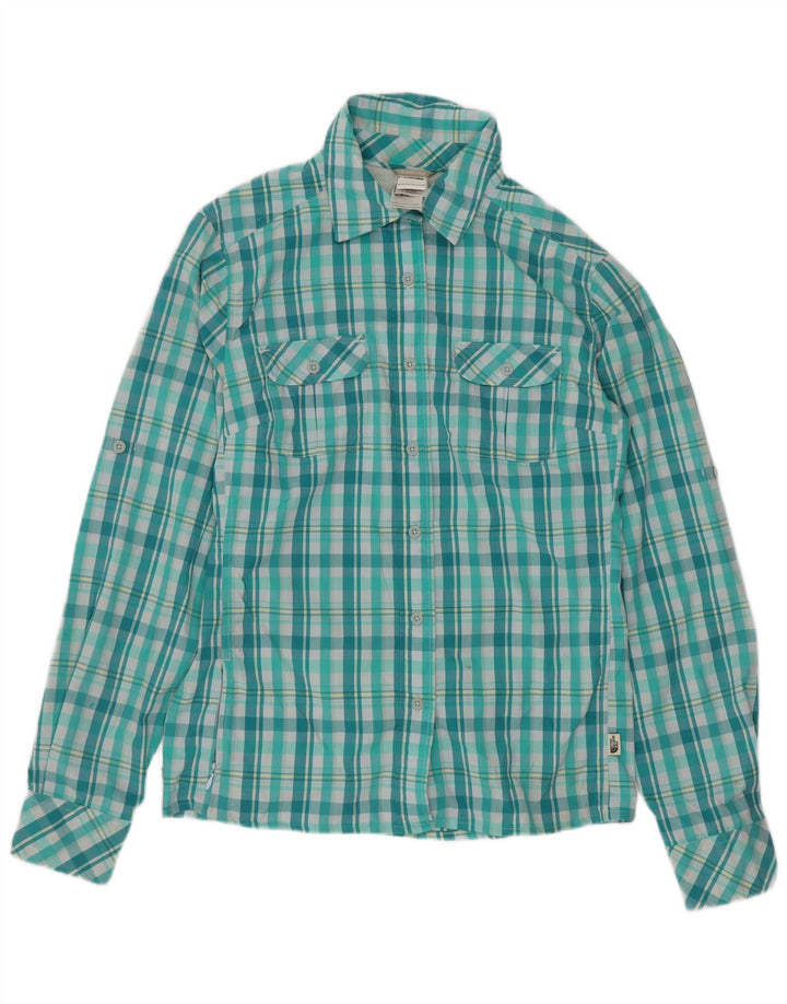 Camisa The North Face para mujer UK 10 Small Green Check Nylon