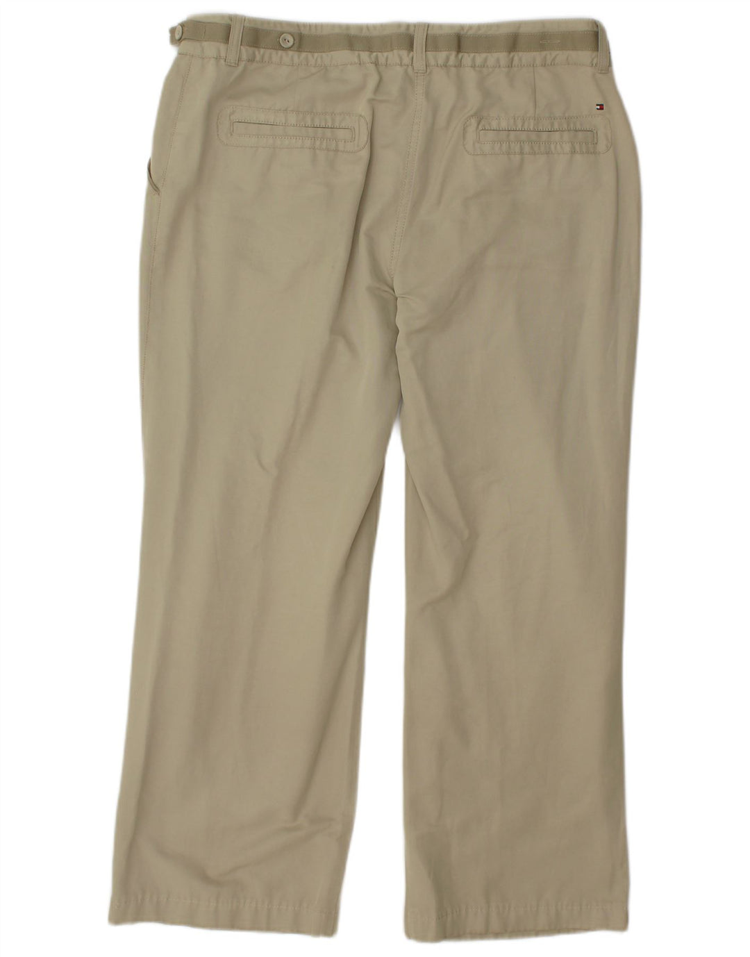 TOMMY HILFIGER Pantalones casuales rectos para mujer EU 42 Large W34 L27 Beige