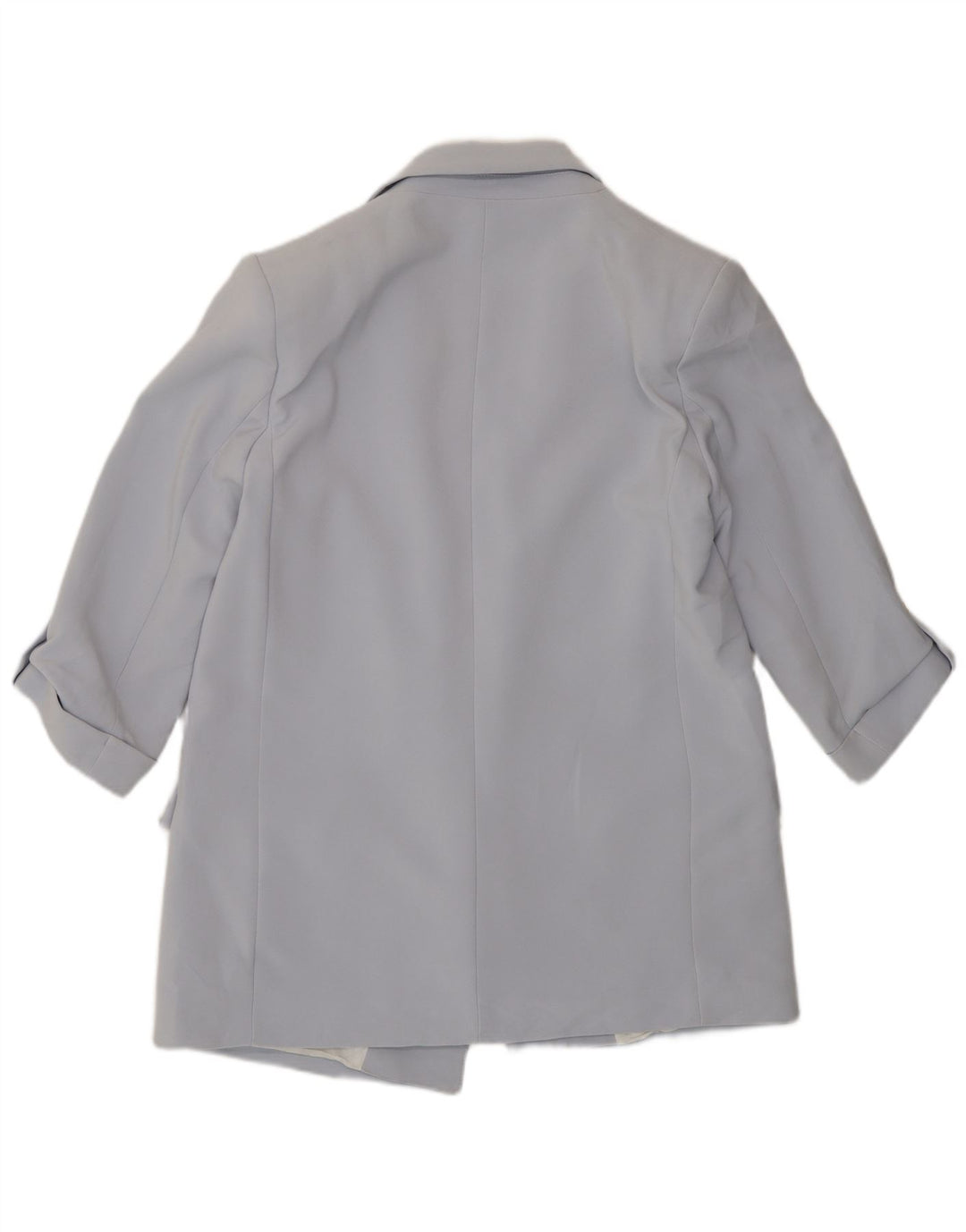 Zara Chaqueta Blazer Abierta De Manga 3/4 para Mujer UK 46 Azul Grande