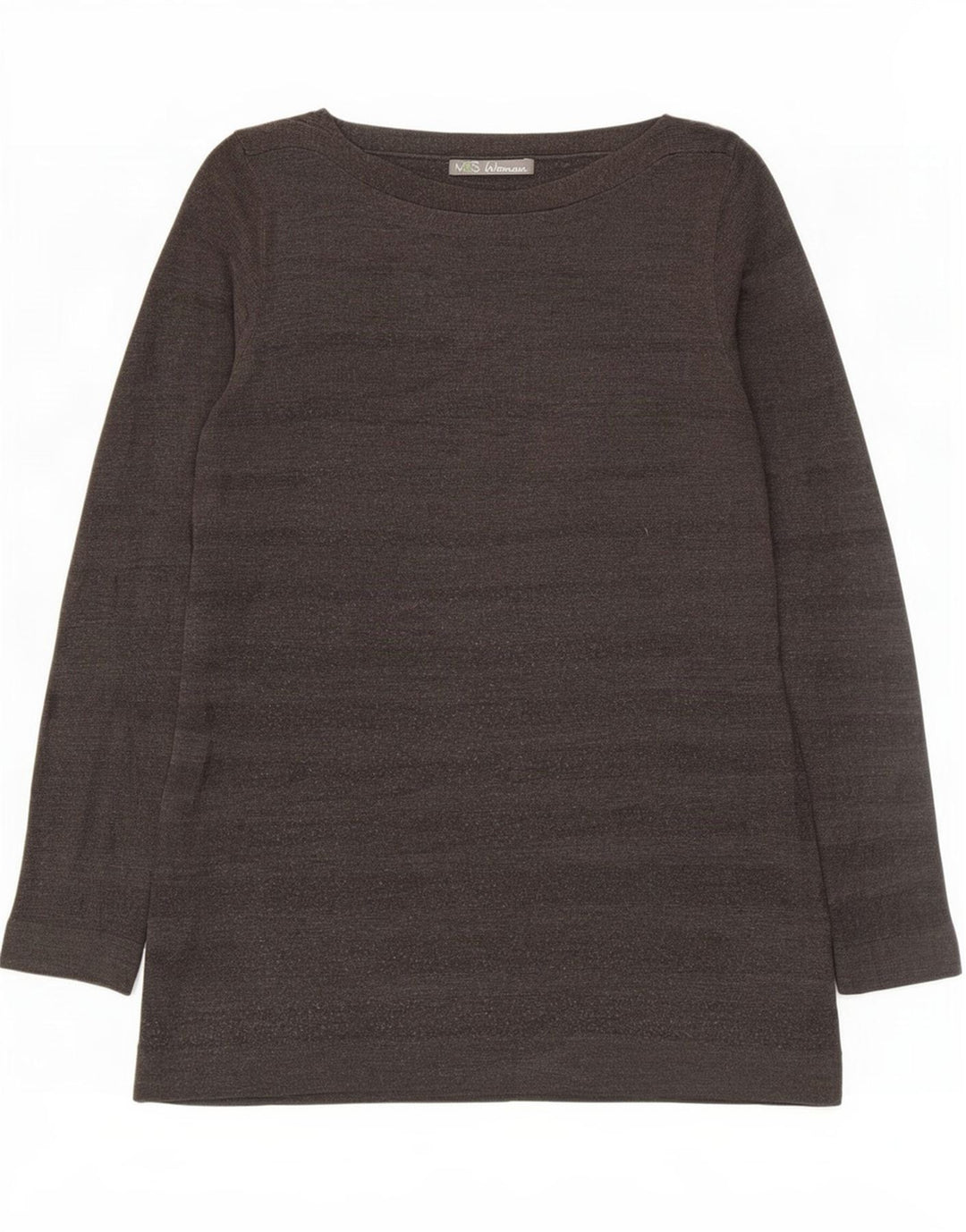 Marks & Spencer Top tipo túnica de manga larga para mujer UK 42 Gris medio a rayas