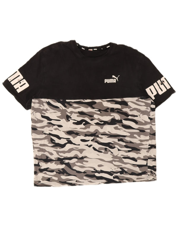 Puma Camiseta Gráfica Para Hombre Top Medium Black Camuflaje