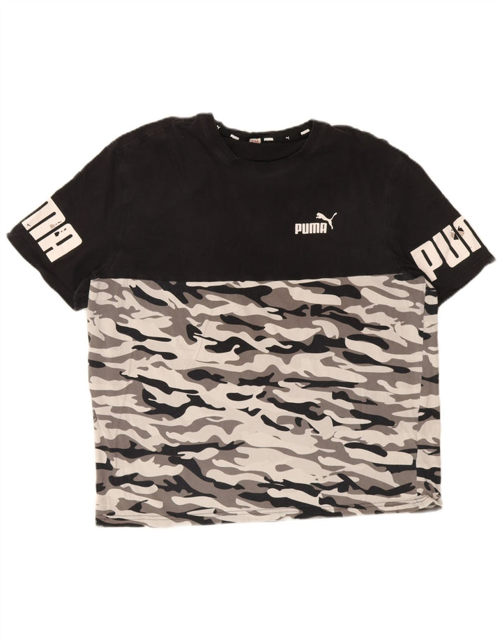 Puma Camiseta Gráfica Para Hombre Top Medium Black Camuflaje