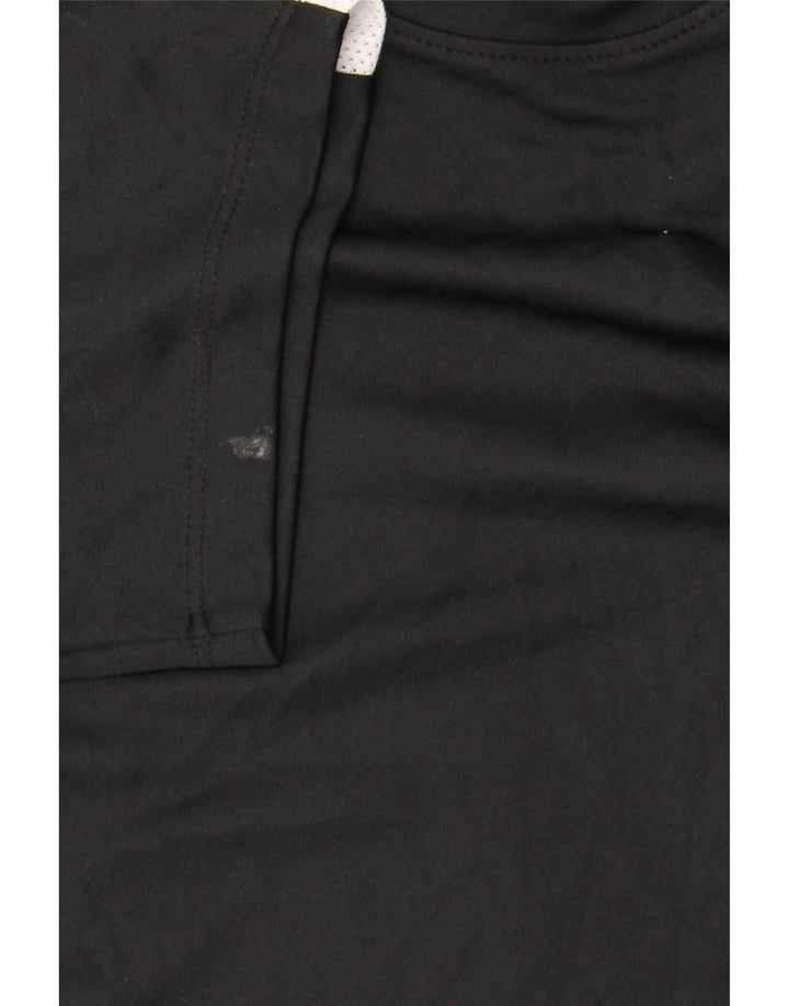 Camiseta Nike Dri Fit para hombre Top medio negro color block Poliéster