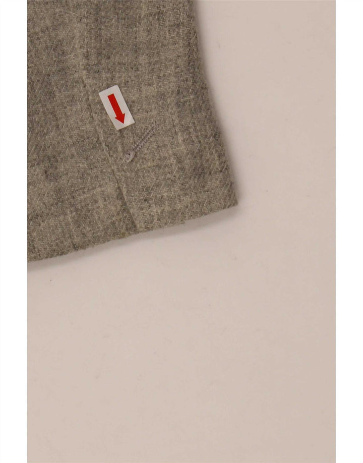 Massimo Dutti Chaqueta Blazer De 1 Botón Mujer EU 38 Small Gris Lana