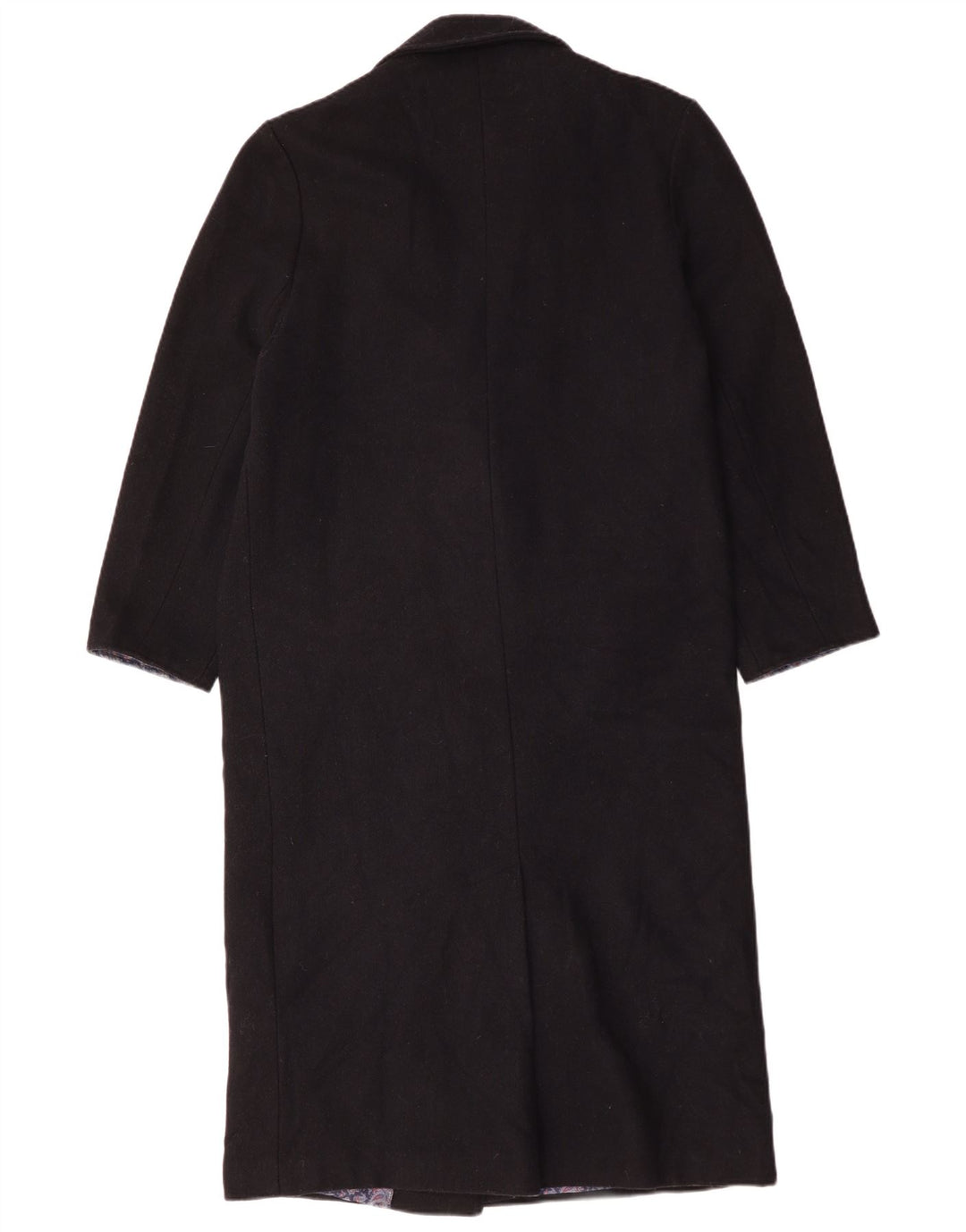 Topshop Abrigo de doble botonadura para mujer UK 10 Small Lana azul marino