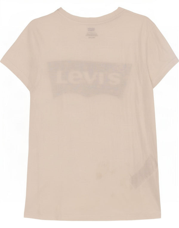 Levi's Camiseta gráfica para mujer Top UK 6 XS Algodón blanco