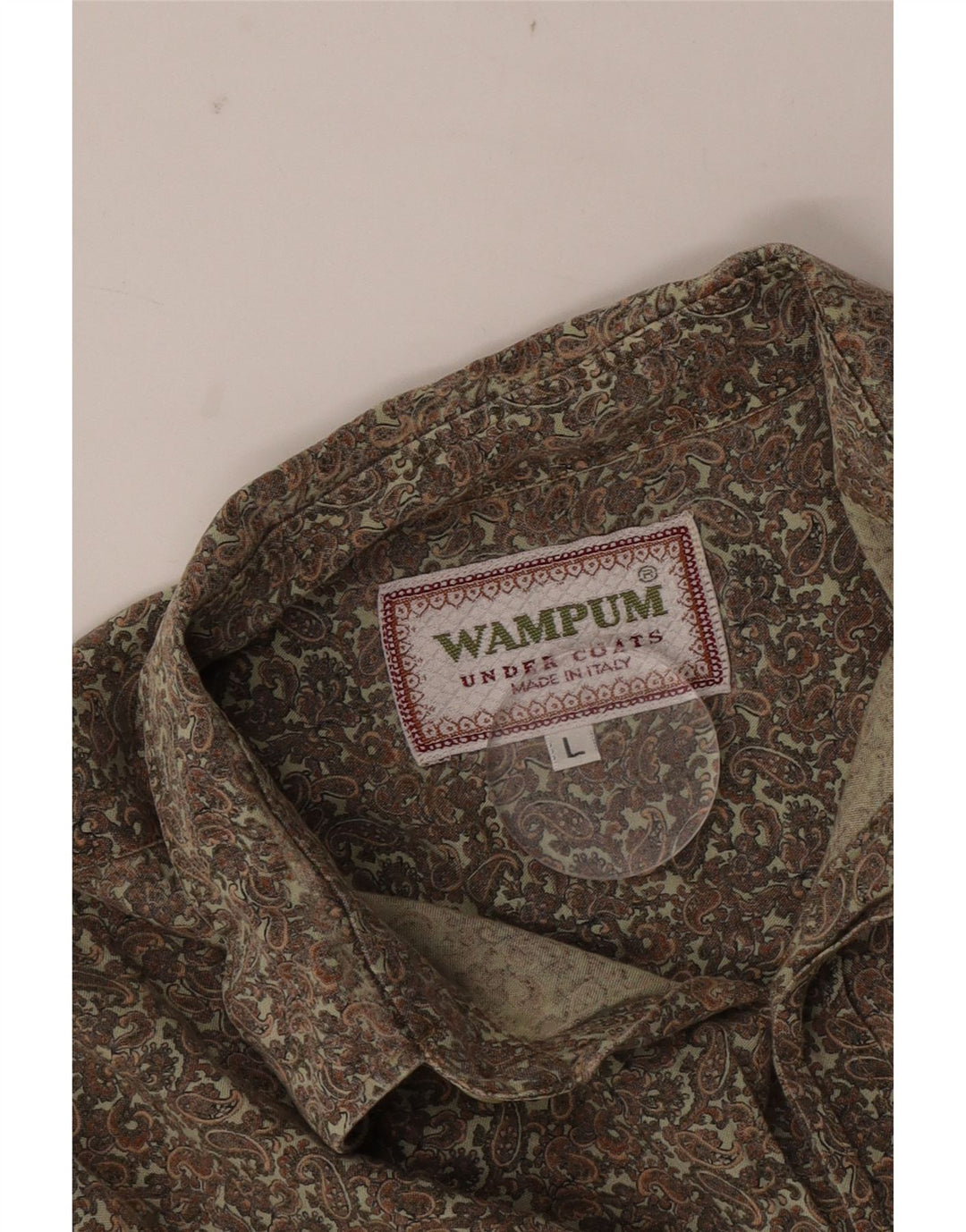 Camisa Wampum para hombre grande caqui Paisley