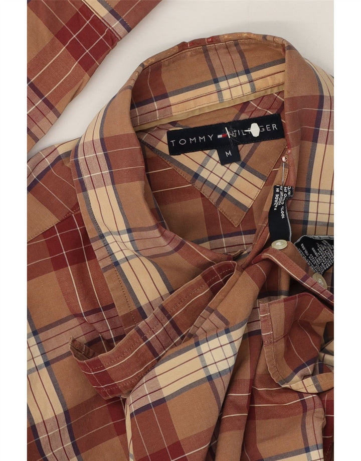 Camisa Tommy Hilfiger Hombre Algodón a cuadros marrón medio