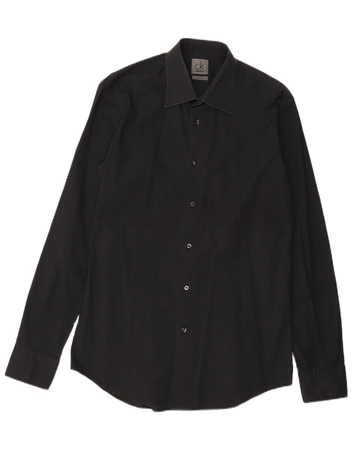 CALVIN KLEIN Mens Slim Fit Shirt Large Black