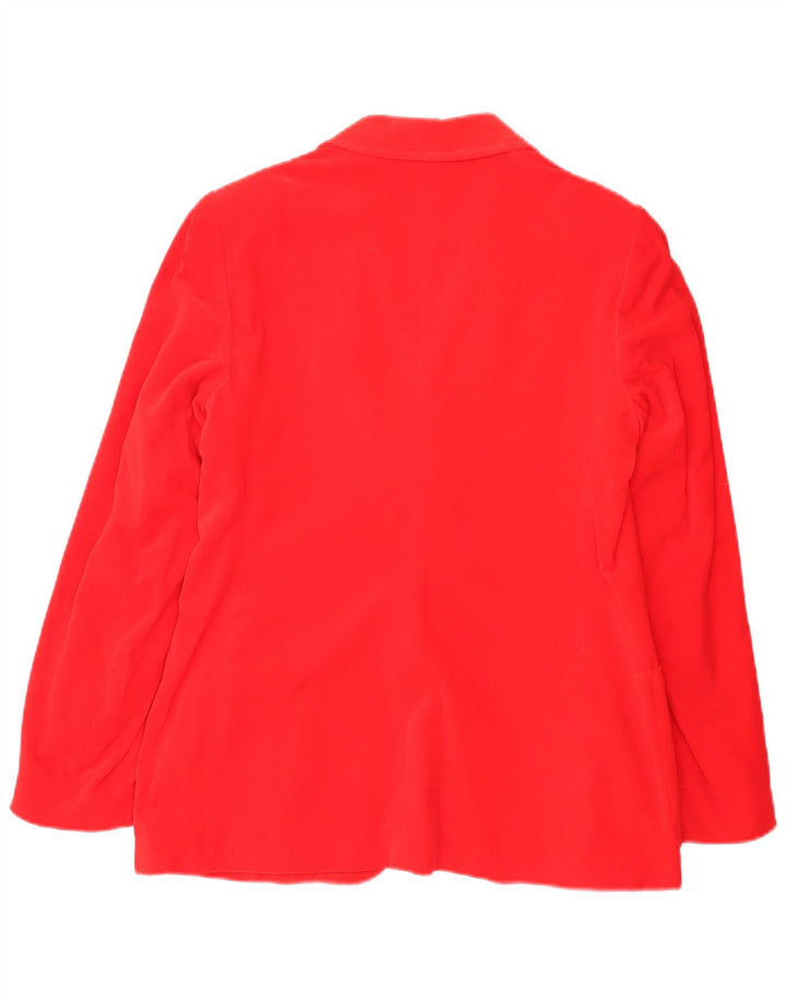 Vintage mujer 2 botones Blazer chaqueta IT 48 XL algodón rojo