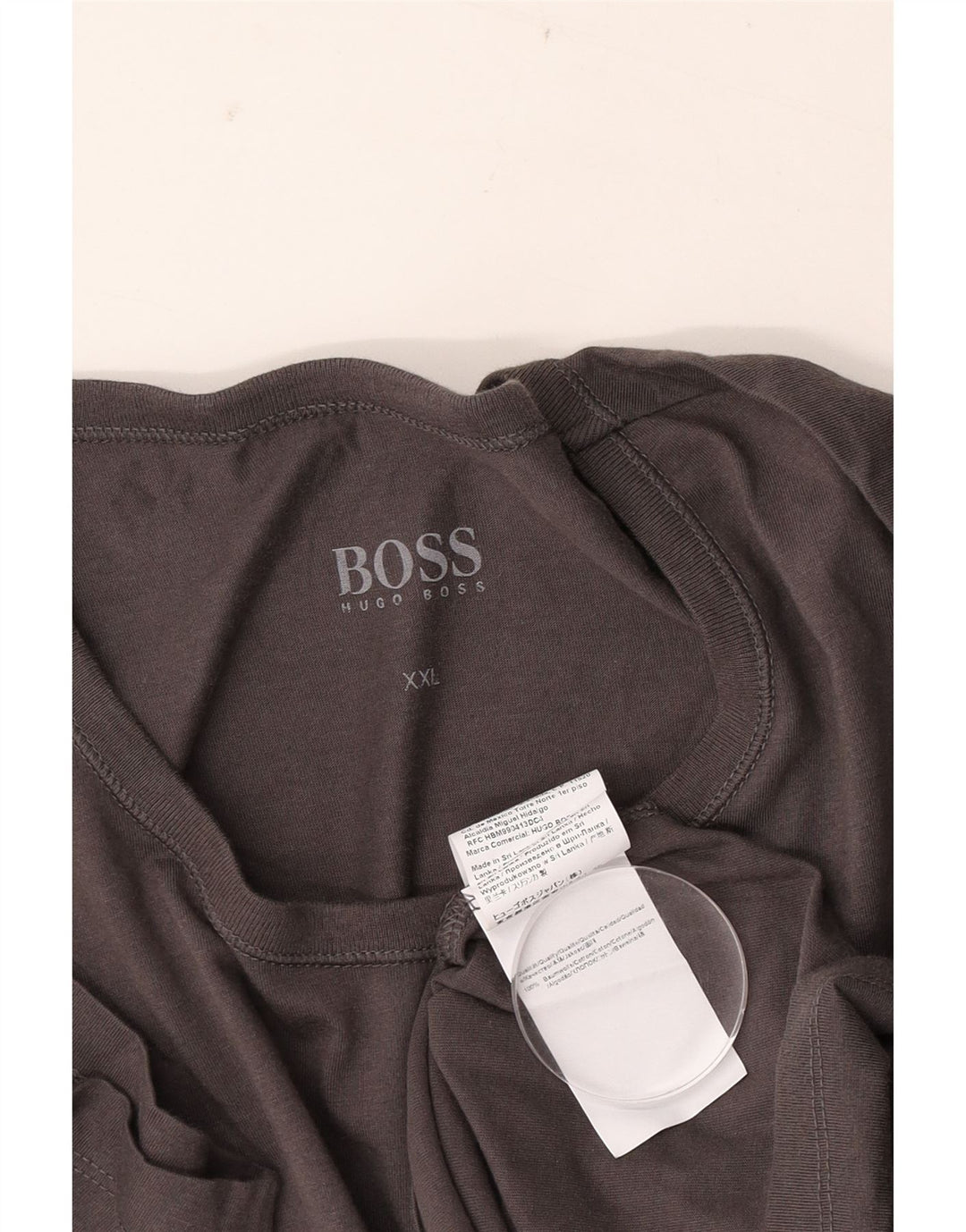 Hugo Boss Camiseta Hombre Top 2XL Algodón Gris