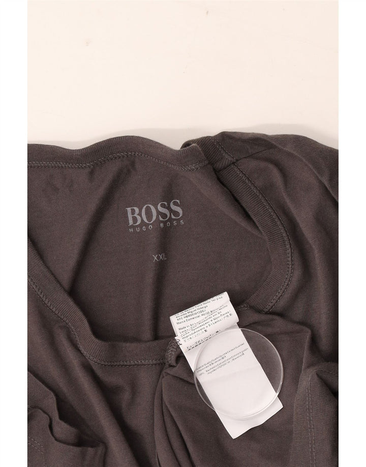 Hugo Boss Camiseta Hombre Top 2XL Algodón Gris