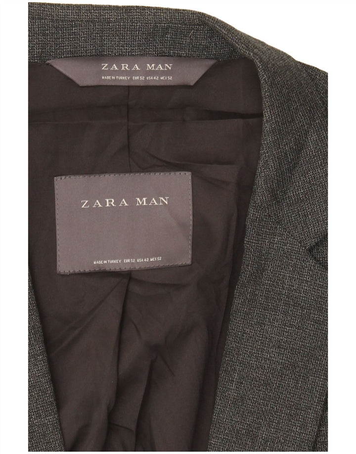 Zara Chaqueta Blazer De 2 Botones Para Hombre EU 52 XL Gris